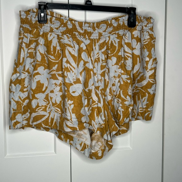 Ava & Viv Linen Blend Floral Shorts Women’s Plus Size 3X - Picture 1 of 6